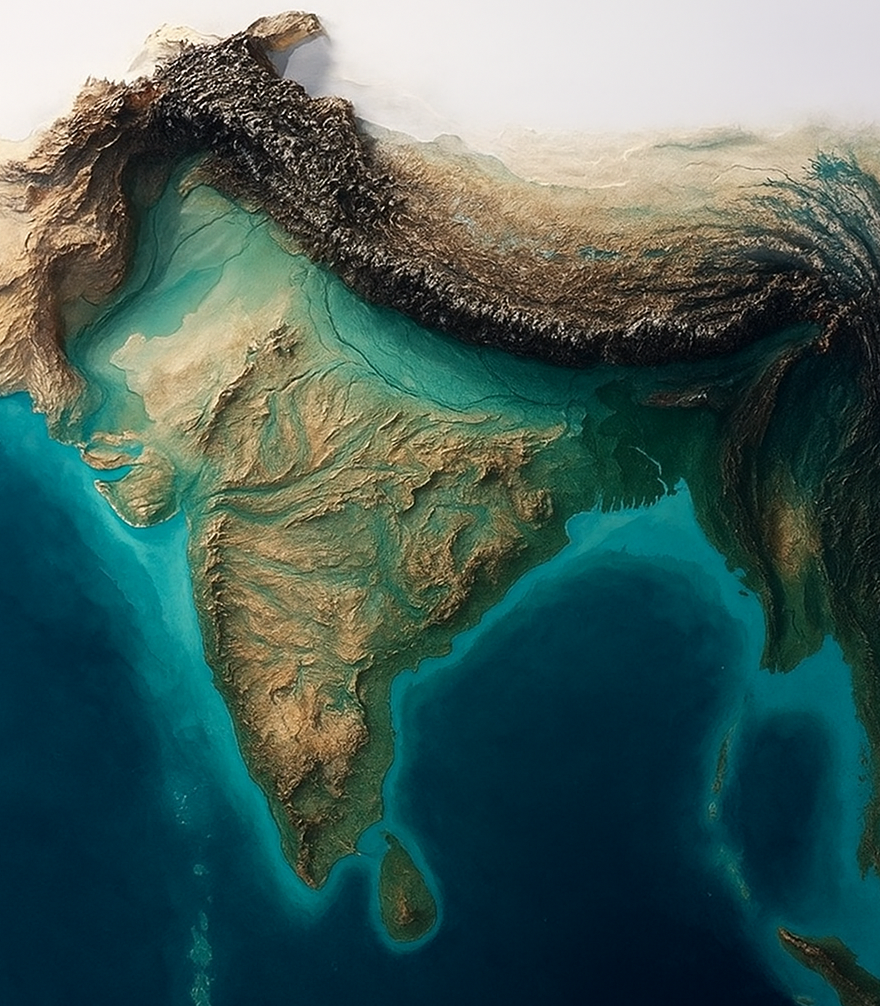 Ancient Bharatiya art depicting a sage teaching